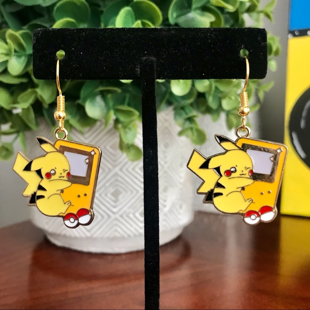 PICK 2 ANY FOR 20!✨Gold enamel Pikachu Gameboy Pokémon earrings!✨⚡️
